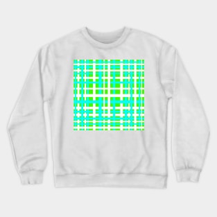 Green & Aqua Interlocking Stripes Crewneck Sweatshirt